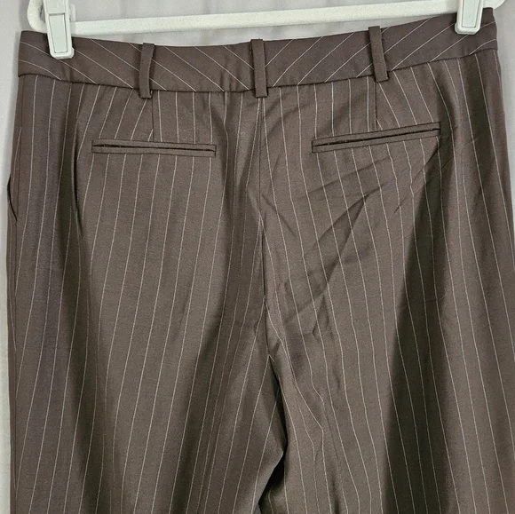 NWOT Talbots brown pinstripe Heritage wool blend trousers pants Womens 12 - Picture 9 of 9